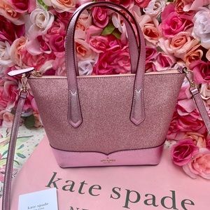 Kate Spade Lola Glitter Crossbody Rose Pink